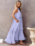 'Galatea' Ruffled Sleeveless Maxi Dress - Celes Fashion